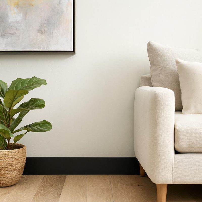 Zócalo Flexible Negro de 4 Plg por 1 M Lineal