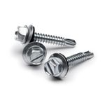 Set de 25 Tornillos de 1/4 Plg con Cabeza Hexagonal Punta de Broca