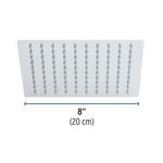 Cabeza de Ducha Cuadrada Cromada 8 Plg