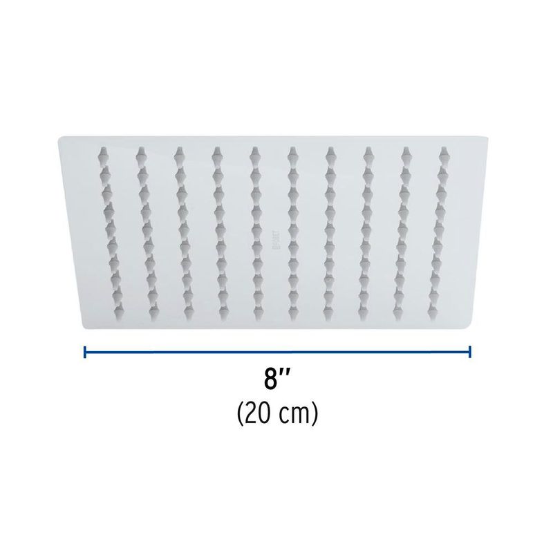 Cabeza de Ducha Cuadrada Cromada 8 Plg