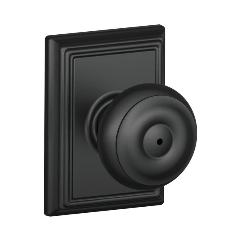 Pomo Ball Negro para Dormitorio con Placa Rectangular