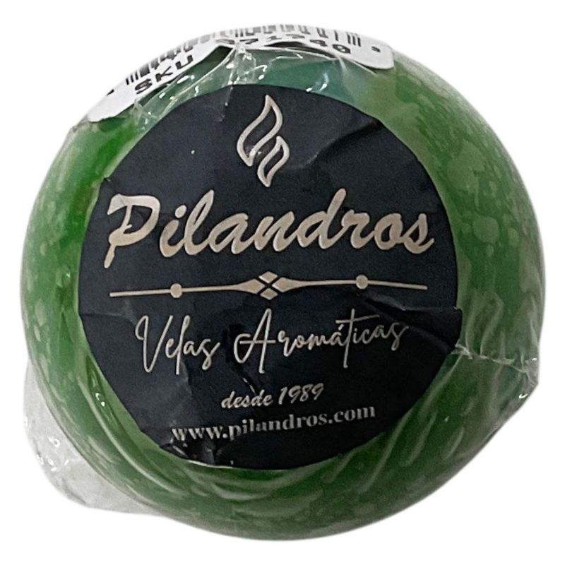 Vela Esférica Verde Decorativa de Navidad