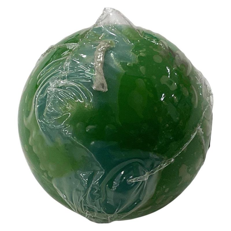 Vela Esférica Verde Decorativa de Navidad