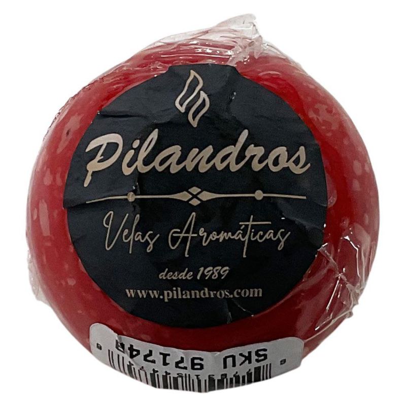 Vela Esférica Roja Decorativa de Navidad