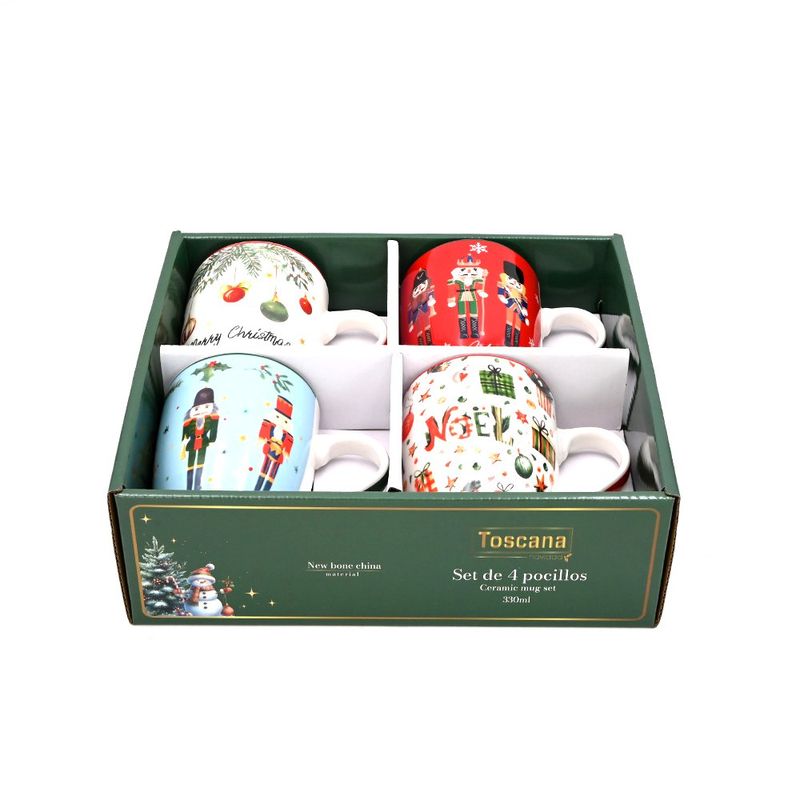 Set de 4 Tazas Navideñas