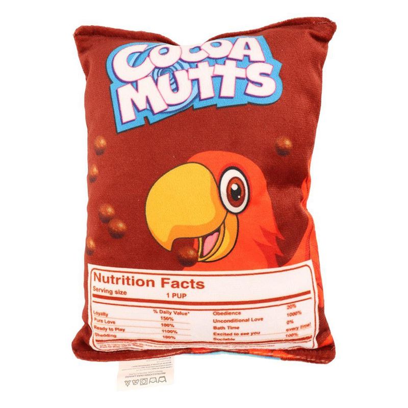 Peluche para Perro Forma de Caja de Cereal Cocoa Mutts