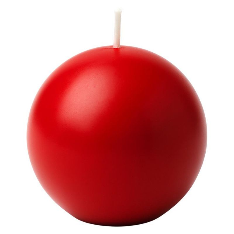 Vela Esférica Roja Decorativa de Navidad