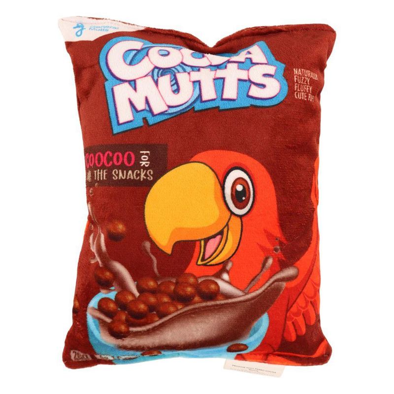 Peluche para Perro Forma de Caja de Cereal Cocoa Mutts