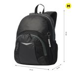 Mochila Compacta Negra Hierro