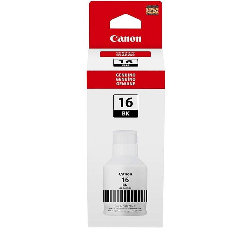 Botella de Tinta Canon GI 16 BK 167 Ml Negro