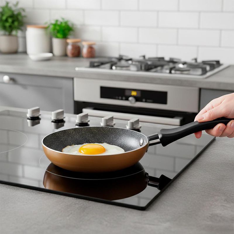 Sartén de Aluminio con Antiadherente Dorado