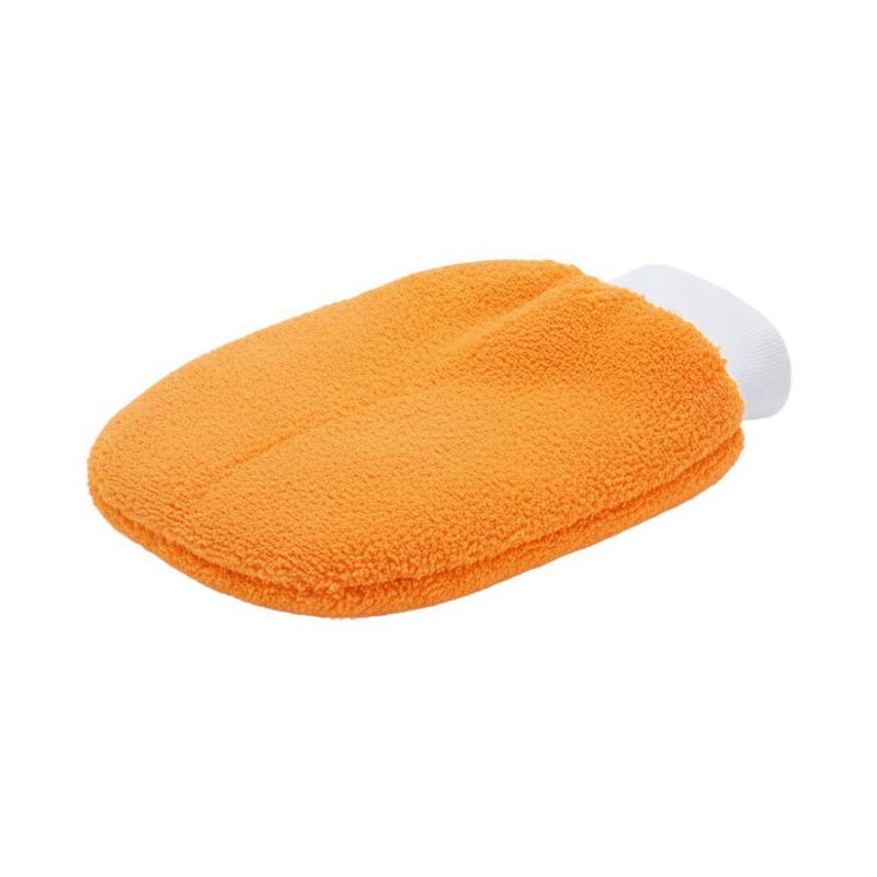 Guante de Microfibra para Lavado de Auto Color Naranja