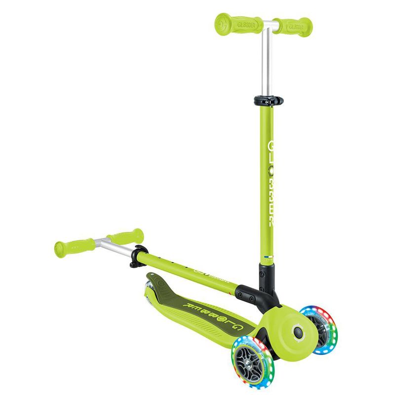 Scooter Plegable Con Luces Verde