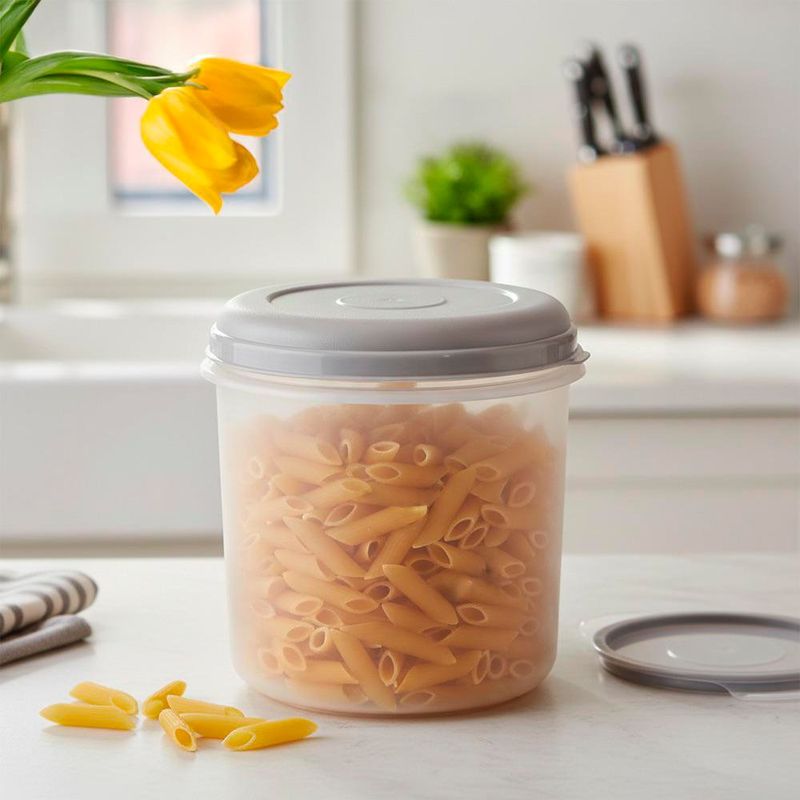 Recipiente Cilíndrico Plástico Marfil 3.25L