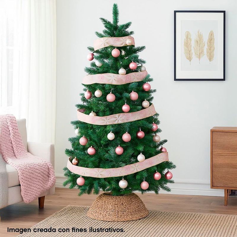 Listón Rosa con Copos