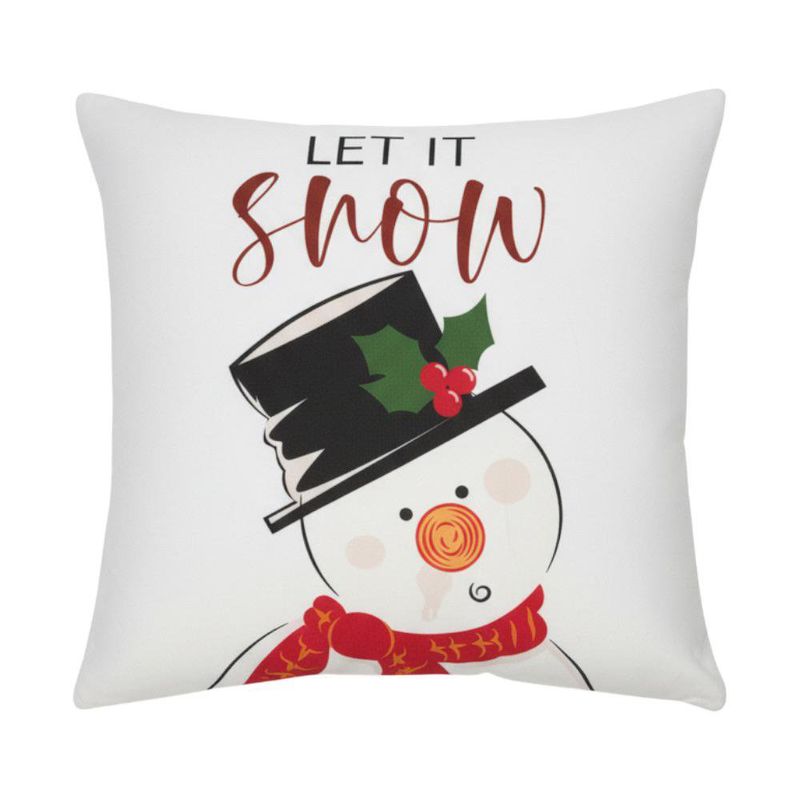 Cojín Relleno Diseño Muñeco de Nieve