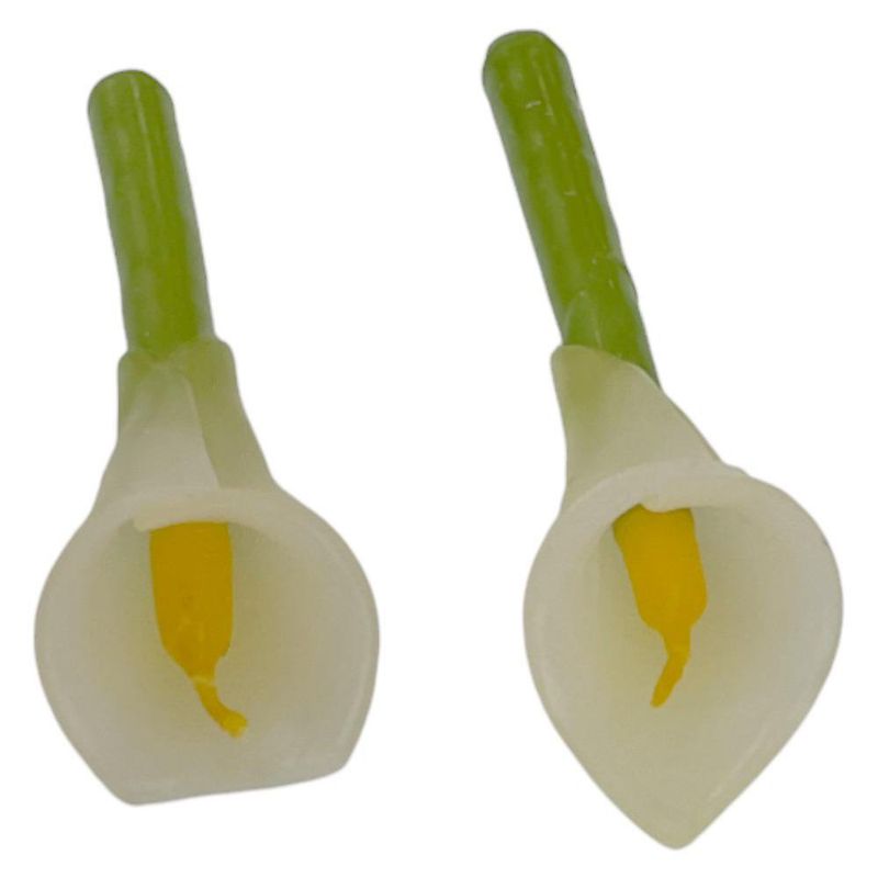 2 Velas de 6 Plg con Forma de Flor Empacada