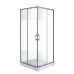 Cabina de Ducha Color Cromo 90 x 192 cm Diseño Cuadrado