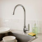 Mezcladora Lavaplatos Cuello Alto Acabado Cromado