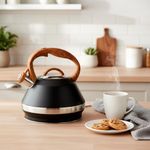 Tetera Negra 3.4L Efecto Madera y Doble Base