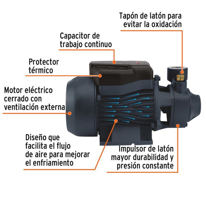 Bomba Periférica para Agua de 3/4 Hp