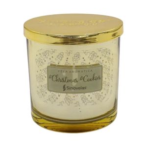Vela Aromática en Tarro Dorado Christmas Cookies