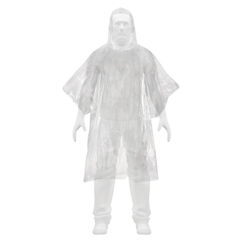 Poncho Desechable de Polietileno Transparente Unisex