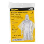 Poncho Desechable de Polietileno Transparente Unisex