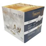 Vajilla con Cubiertos Orilla Dorada 36 Pzas