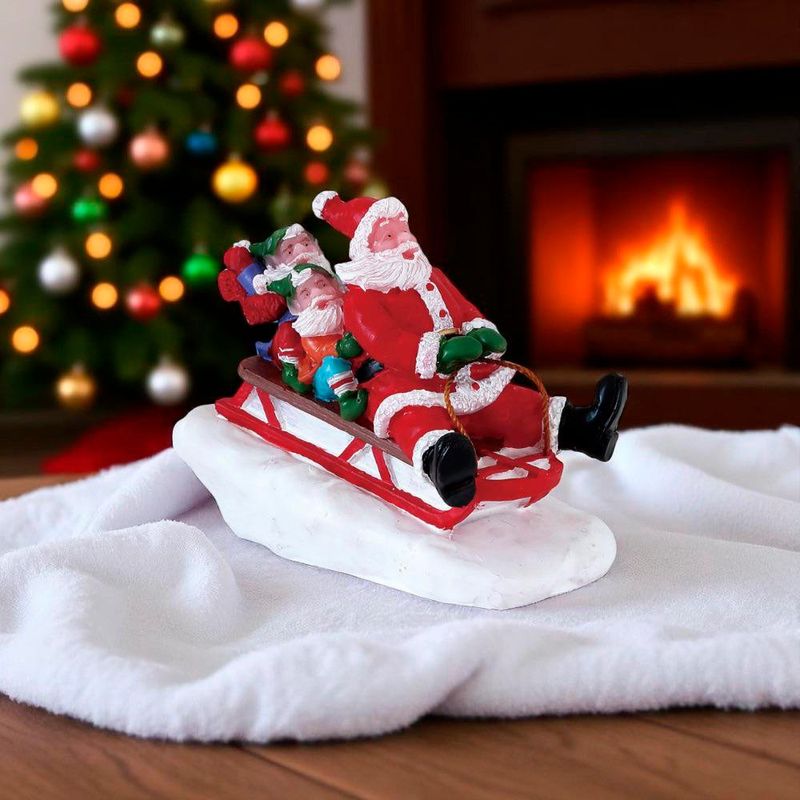 Figura de Santa en Trineo para Villa Navideña