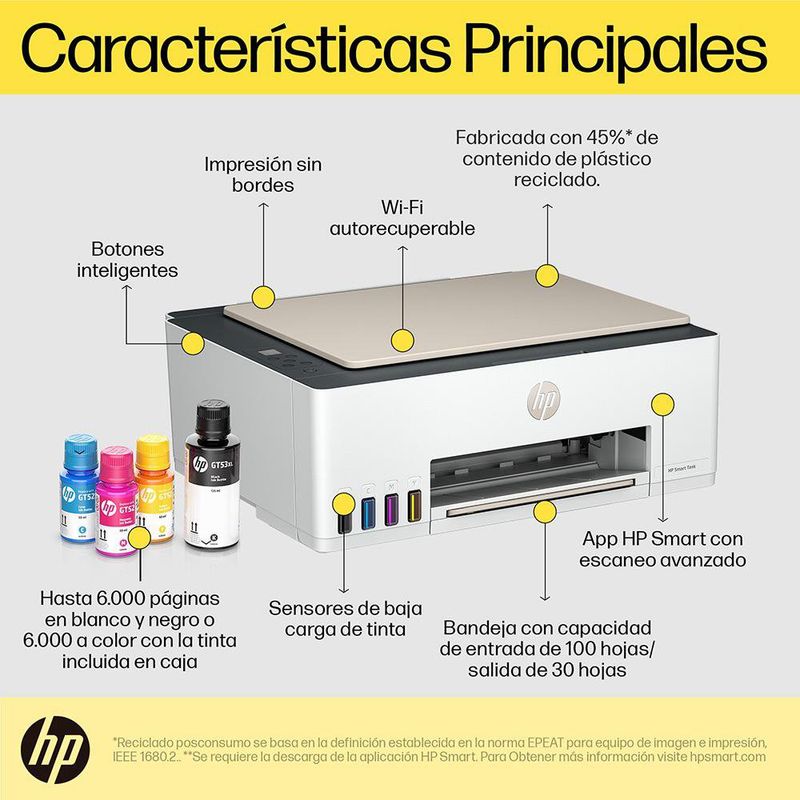 Impresora Multifuncional HP Smart Tank 583 (4A8D7A)