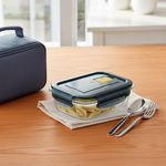 Recipiente Rectangular Negro 350 Ml