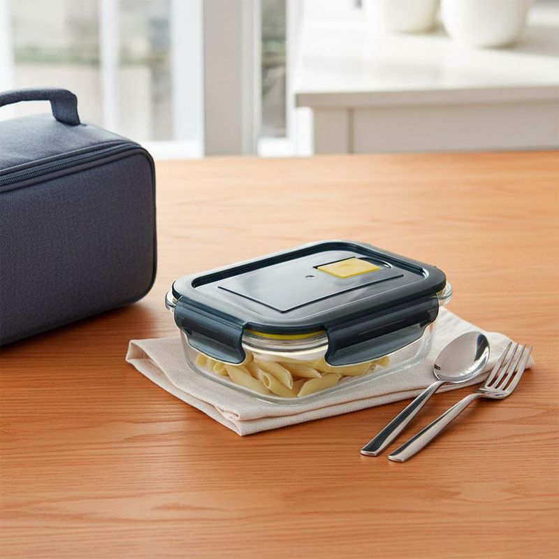 Recipiente Rectangular Negro 350 Ml