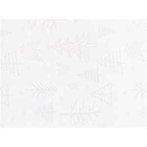 Individual Navideño Blanco Rectangular