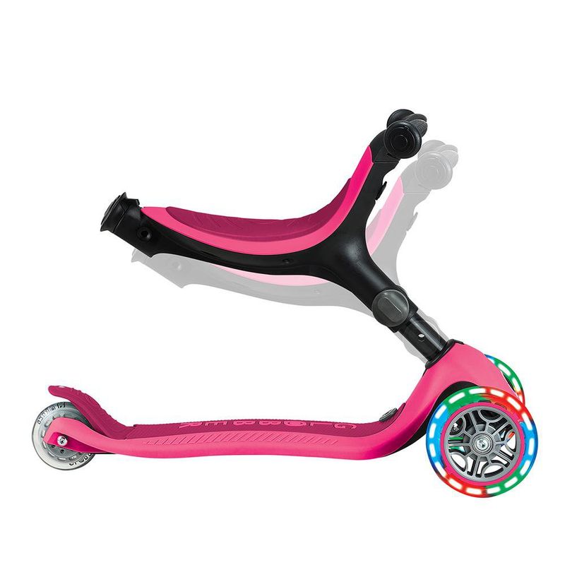 Scooter Plegable con Luces Rosa