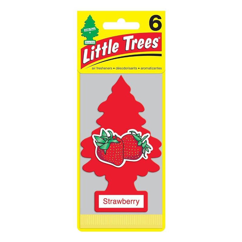 Aromatizante en Árbol Little Trees Fresa 6 Pzas.