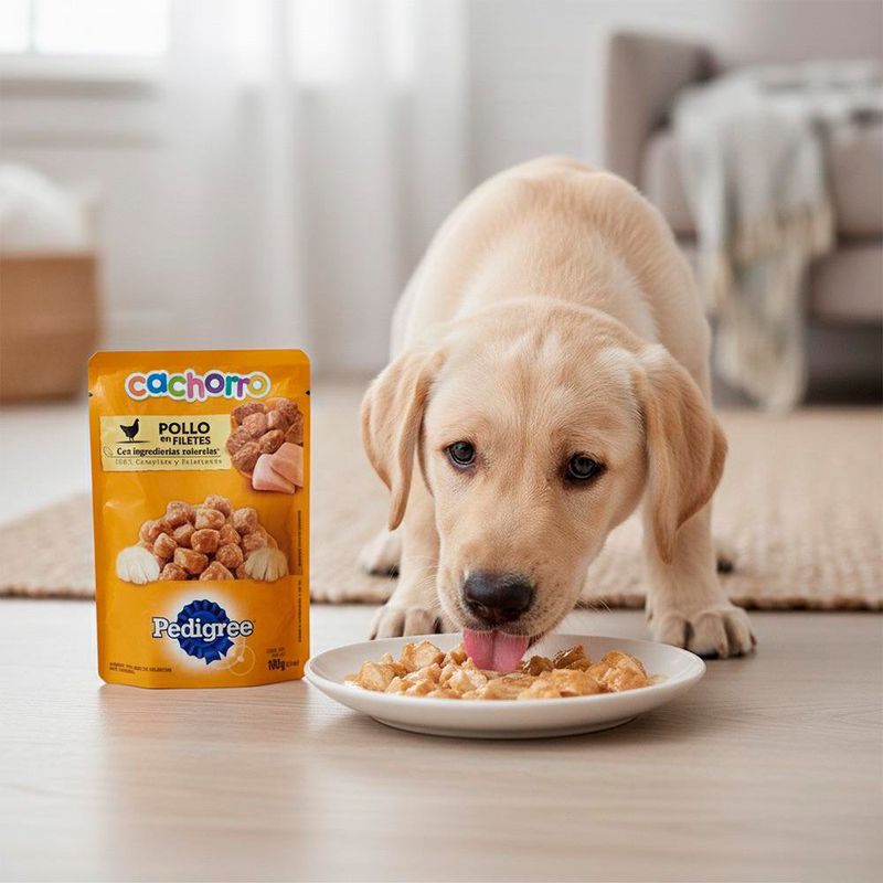 Alimento para Perro Cachorro Raza Pequeña Filetes de Pollo en Salsa 100 Grs
