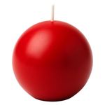 Vela Esférica Roja Alta para Decoración Navideña