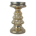 Candelero Decorativo Dorado con Acabado Brillante