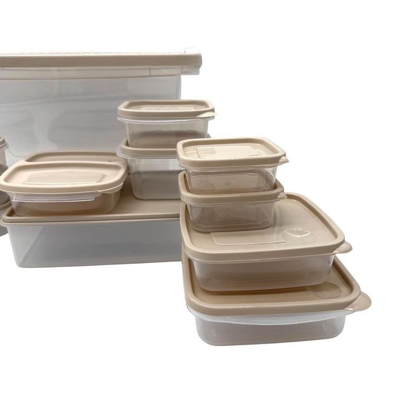 Set de Contenedores Plásticos Capuccino 36 Pzas.