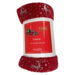 Manta Decorativa Roja Renos 127x152 cm