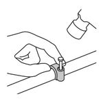 Grapa Negra con Clavo de 10 mm para Cable Redondo