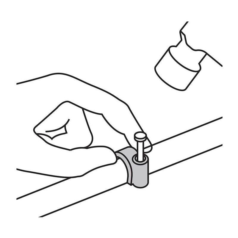 Grapa Negra con Clavo de 10 mm para Cable Redondo