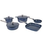 Batería de Cocina Lisboa Azul 8 Piezas Antiadherente