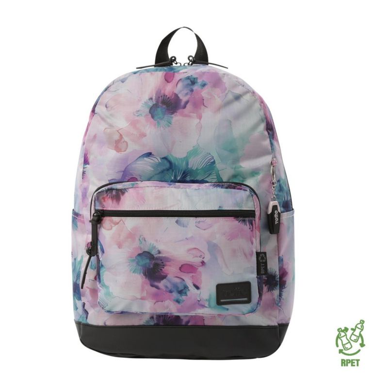 Mochila con Estampado de Flores Acuarela Tocax