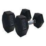 Mancuernas Hexagonales con Forro de Caucho 30 Libras