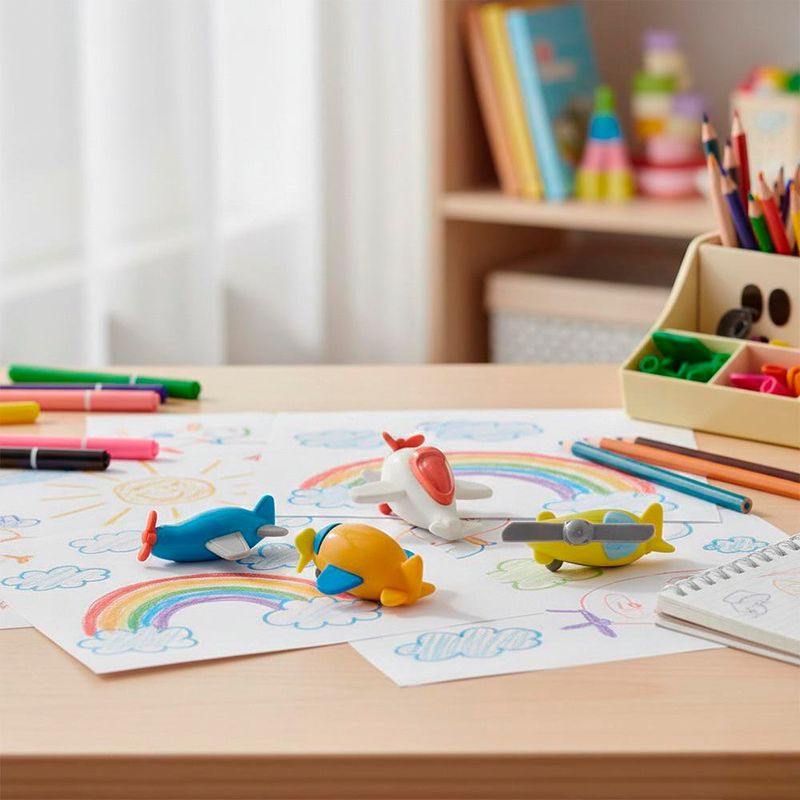 Set de Borradores Aeronaves Diseños Surtidos