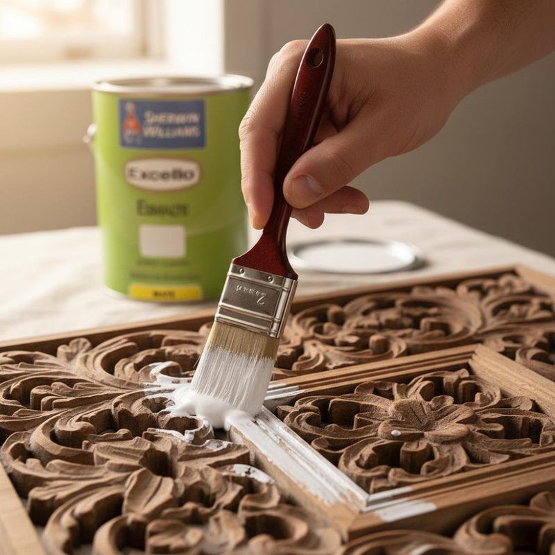 Pintura Esmalte Excello Color Blanco Mate de 1 Galón