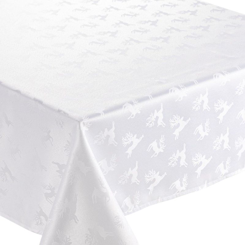 Mantel Rectangular Crema con Diseño de Navidad