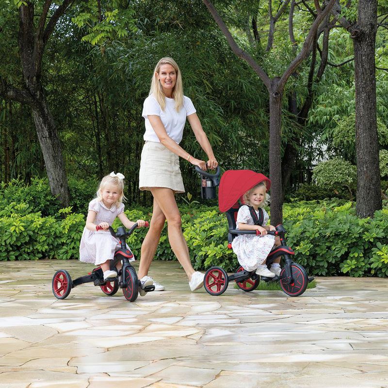Triciclo Explorador Plegable 4 en 1 Rojo